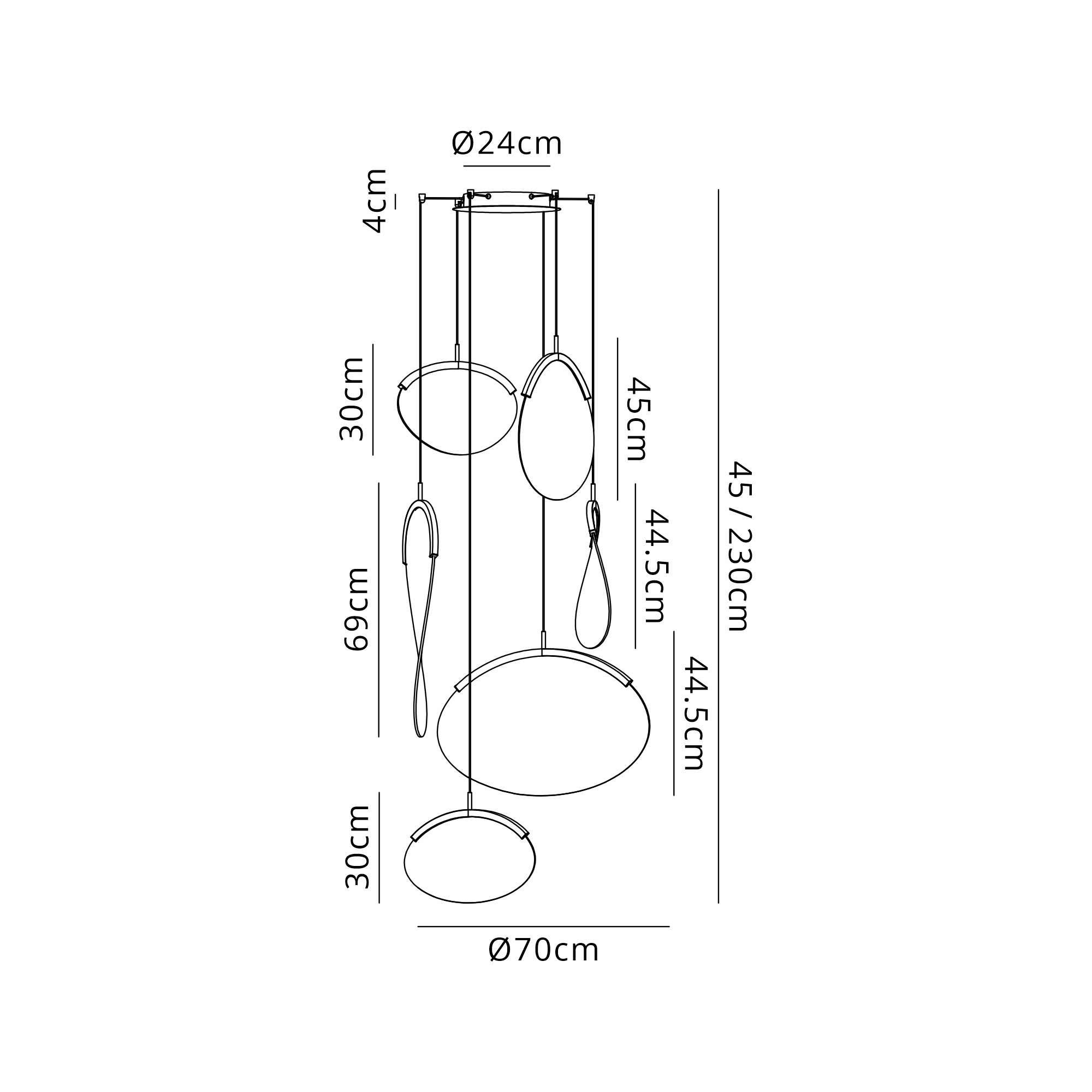 Oasis Ceiling Lights Mantra Multiple Pendant